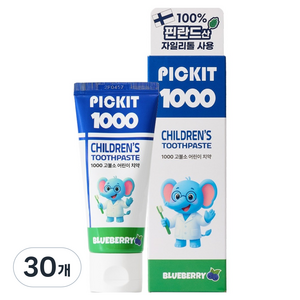 픽킷 1000 고불소 어린이치약 블루베리향, 60g, 30개