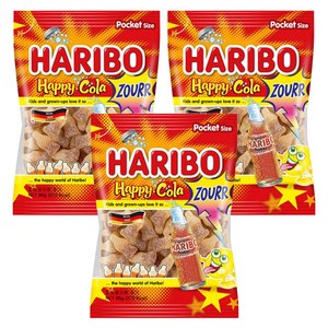 하리보 해피콜라향 사우어 젤리, 80g, 3개