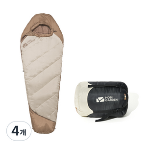 모비가든 4계절 머미형 침낭 1.6kg, 베이지, 4개
