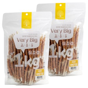 더내추럴 강아지 베리빅 육포, 치킨꽈배기껌, 1kg, 2개