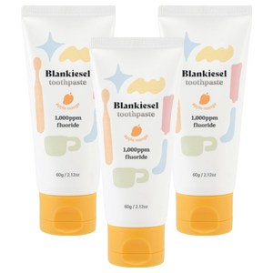 블랑키즐 유아용 고불소 치약 애플망고향, 60g, 3개