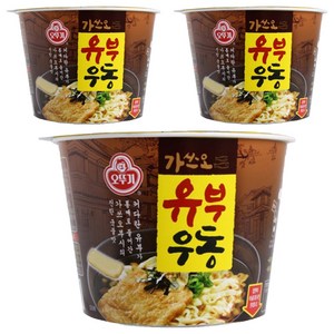 오뚜기 가쓰오 유부 우동 컵라면, 100g, 3개