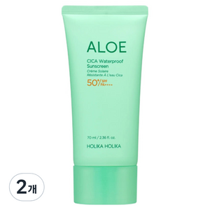 홀리카홀리카 알로에 시카 워터프루프 선크림 SPF50+ PA++++, 70ml, 2개
