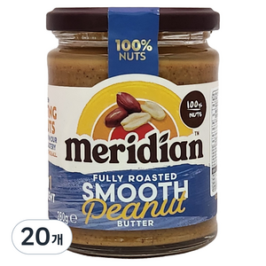 메리디안 땅콩버터 스무드, 280g, 20개