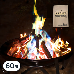 스위스마운틴 캠프파이어 오로라 불멍가루, 30g, 60개, 혼합색상