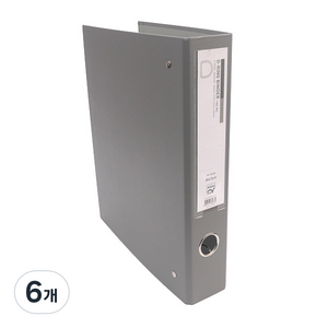 알파 합지 D링 A4 바인더 KD303 3공 5cm, 회색, 6개