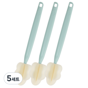 베이비앤아이 크림 롱 젖병솔 3종 세트, 민트블루, 5세트