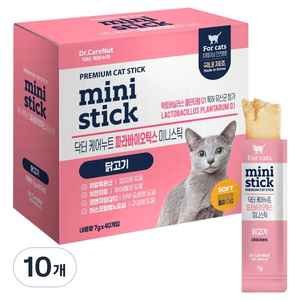 닥터케어누트 고양이 파라바이오틱스 미니 스틱 40p, 10개, 280g, 닭고기