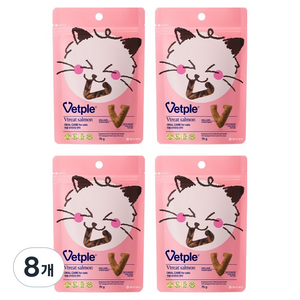 벳플 고양이 브이트릿 간식, 70g, 8개, 연어맛