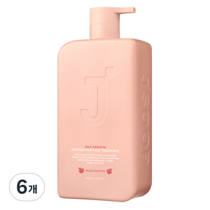 제이숲 실크 케라틴 단백질 헤어팩 트리트먼트 피치 에디션, 1L, 6개
