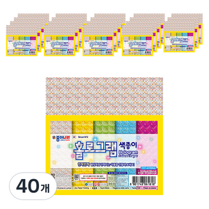 종이나라 1500 홀로그램 색종이, 5색, 200매