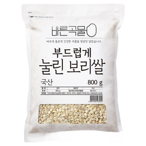 바른곡물 압맥 부드럽게 눌린 국산 보리쌀, 800g, 1개