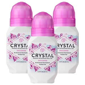 크리스탈 미네랄 바디 데오드란트 롤온 무향, 66ml, 3개