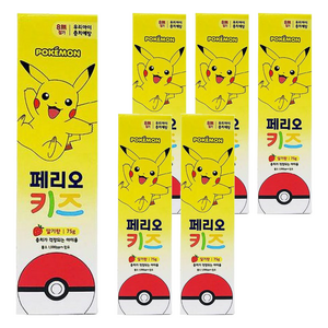 페리오 키즈 포켓몬스터 치약 딸기향, 75g, 1개입, 6개