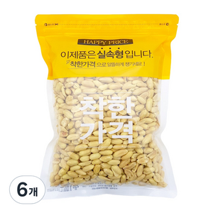견과공장 중국산 햇 튀김땅콩, 800g, 6개