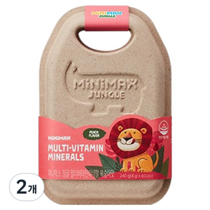 미니막스 정글 멀티비타민미네랄 복숭아맛 240g, 60정, 2개