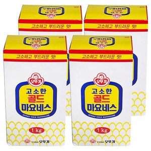 오뚜기 고소한 골드마요네스, 1kg, 4개