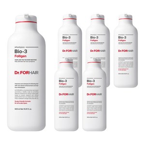 닥터포헤어 탈모증상완화 뿌리볼륨개선 폴리젠 바이오3 샴푸, 500ml, 6개