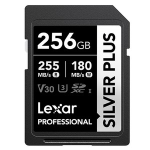 렉사 캐논 소니 니콘 후지 SILVER PLUS V30 UHS-I 카메라 메모리 SD카드 LSDSIPL256G-BNNNG, 256GB, 1개