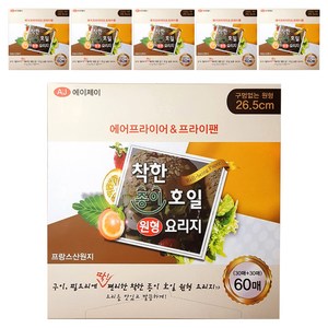 착한식재료 종이호일 원형, 60개입, 6세트