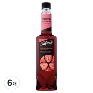 다빈치 유로피언 스트로베리 시럽, 750ml, 6개