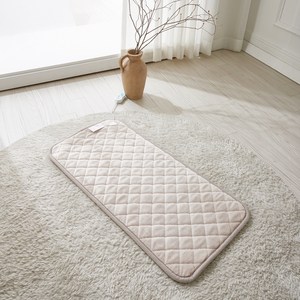 더안 논슬립 극세사 쇼파 조절기 일체형 2인용 전기방석 DHB-2024, 베이지, 45 x 90 cm
