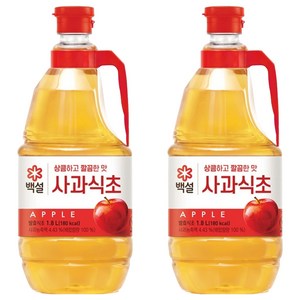 백설 사과식초, 1.8L, 2개