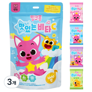 아텍스 핑크퐁 맛있는 비타C 1.1kg, 1000정, 3개