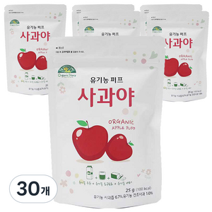 오가닉스토리 유기농 베이비퍼프 사과야, 사과맛, 25g, 30개