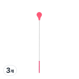 실리만 실리콘 빨대솔, 3개, 연핑크
