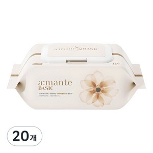 아망떼 베이직 엠보싱 물티슈 캡형, 40g, 120매, 20개