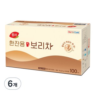 동서 한잔용 보리차, 1.5g, 100개입, 6개