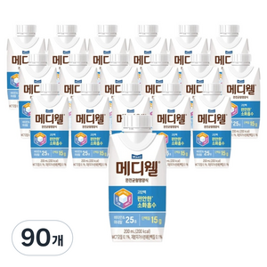 메디웰 고단백 완전균형영양식, 200ml, 90개