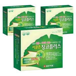 일양약품 서클존 징코플러스, 120정, 3개