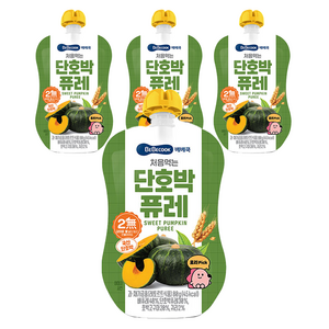 베베쿡 처음먹는 퓨레, 단호박, 80g, 4개