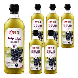 백설 포도씨유, 900ml, 6개