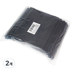 대성산업 일자 검정 벌크포장 빨대 7 x 250 mm, 500개입, 2개