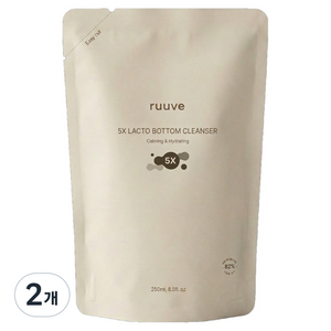 러베 5X 락토 아기 엉덩이 클렌저 리필, 2개, 250ml