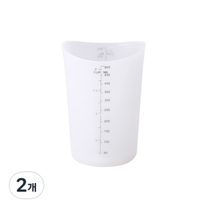 네오플램 실리콘 계량컵, 500ml, 2개