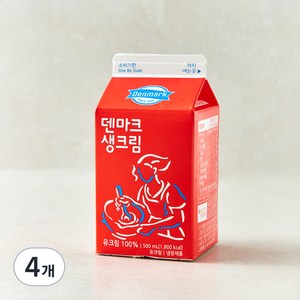 덴마크 생크림, 500ml, 4개
