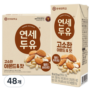 연세두유 고소한 아몬드 앤 잣, 48개, 190ml