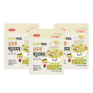 베베스트 아이 맛있는 국, 200g, 3개, 순두부 백김치찌개