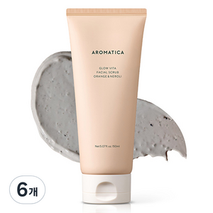 아로마티카 글로우 비타 페이셜 스크럽 오렌지 & 네롤리, 150ml, 6개