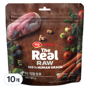 하림펫푸드 어덜트 강아지 더리얼 로우 건조사료, 오리, 50g, 10개