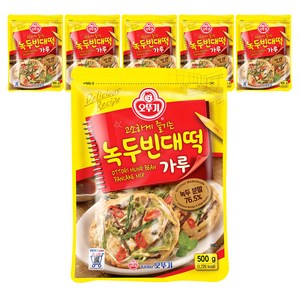 오뚜기 녹두 빈대떡 가루, 500g, 6개