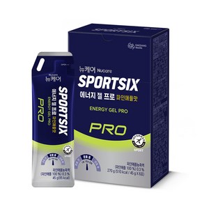 뉴케어스포식스 정품 에너지 젤 프로 파인애플맛 6p, 45g, 1개