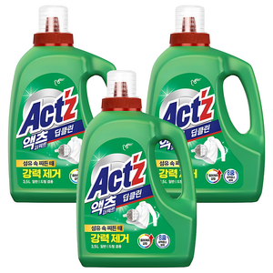 액츠 퍼펙트 딥클린 액상세제 본품, 3.5L, 3개