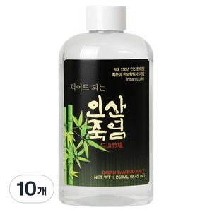 인산죽염 먹어도 되는 죽염 액체, 10개, 250ml