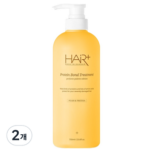 헤어플러스 단백질 본드 트리트먼트 페어 앤 프리지아, 700ml, 2개