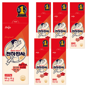 천하장사 오리지날 간식 소시지, 600g, 6개